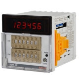 FX6M-2P4 Счётчик-таймер, W72xH72мм, 6 разрядный, СИД, 2 уставки, 2 релейных выхода, 100-240VAC
