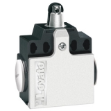 KNB2S11 Концевой выключатель в металлическом корпусе,  нажимной толкатель с металлическим  роликом 2 боковых входа, 1NO+1NC