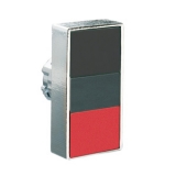8LM2TB7112 Толкатель двойной кнопки нажатия, в металлическом корпусе, без фиксации, утапливаемые кнопки, (без крепежного основания ..AU120), цвет кнопок: черный/красный