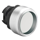 LPCB308 Толкатель кнопки в пластиковом корпусе, с выступающим защиным кольцом без фиксации, (без крепежного основания ..AU120), цвет белый