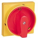 GX A11 РУКОЯТКА С ЗАМКОМ ЖЕЛТАЯ/КРАСНАЯ 65x65mm (GX32-GX40) fissaggio 2 viti