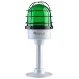 SNT-DU12513-KFS-2 Сигнальная лампа в алюминиевом корпусе со стойкой, стробоскопический эффект, Зелёный , 12-24V AC/DC, IP65.