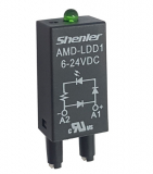 AMD-LDD 1  6-24VDC Модуль защиты  от обратного напряжения (защитный диод + светодиод) , напряжение 6-24 VDC. поляризация +А1/-А2