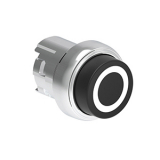 LPSB2102 Нажимная кнопка Platinum диаметром 22 мм, выступающая, без фиксации, с пружинным возвратом, символ 0, цвет черный, (без крепежного основания LPXAU 120M)