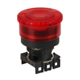 S16ER-E3R Толкатель аварийного выключателя, БЕЗ блока контактов, под отверстие16 мм, блокировка нажатием, сброс поворотом, БЕЗ подсветки: диаметр головки D30 мм (с короткой кнопкой, без подсветки), красный