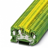 STS 4-TWIN-PE Проходные клеммы, Тип подключения: Пружинный зажим, Сечение: 0,08 мм² - 6 мм², AWG: 28 - 10, Ширина: 6,2 мм, Цвет: желто-зел., Тип монтажа: NS 35/7,5, NS 35/15