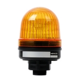 MS56L-R02-Y Компактный сетодиодный сигнальный маячок, диаметр 56 мм, вращающееся свечение, питание 24VAC/DC. цвет желтый, IP65, монтаж на панель пластиковой гайкой M20