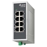 DVS-008I00 Промышленный Ethernet-коммутатор, 8 портов 10/100Base-T(X), скорость передачи до 100 МБит/с, монтаж на DIN-рейку, метал. корпус, IP30, -10...60C, питание 12...48 VDC