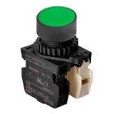 S2PR-P1GAB, Кнопка нажатия, 1НО+1НЗ, цвет зеленый