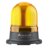 SNT-725-SB-3 Сигнальный маяк 70 мм, куполовидный, монтаж на поверхность, постоянное свечение, Жёлтый, 220V/AC, IP65. Зуммер