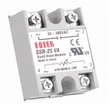 SSR-25VA    тип VR-AC, 1-фазное твердотельные реле, Фазовое управление, 20A  Упр. перем. резист.  250кОм/110В, 500кОм/220В, 1МОм/380В, Uвых 24-380VAC