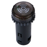 B2NB-B1D 12-24VDC, зуммер магнитный, d=22/25мм, выбор непрерывн/прерыв.. сигналов. 87 ± 10 dB (0,1M), Раб.темп. от -15°C до +55°C, масса 18гр. IP30 - Индикатор зеленого цвета