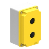 LPZM2A5 Корпус для пультов управления на 2 кнопки d=22 мм, металл, желтый, 80х130х73 мм
