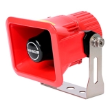 MSP-TBM-02(R) 12VDC Миниатюрный звуковой оповещатель, крепление кронштейном, размер 110 мм х 88 мм х 115 мм, питание 24VDC, звуковое давление 100 + 5 дБ, IP65, цвет красный