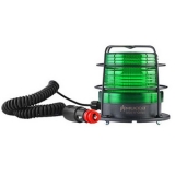 SNT-F915-B-KFS-2 Сигнальный маяк с разъемом для прикуривателя, магнитный, стробоскопический эффект, Зелёный , 12-24V AC/DC, IP65. Зуммер