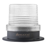 SNT-925-B-ND-5 Сигнальный маяк 90 мм, датчик освещенности, 5 режимов свечения, Белый, 85-260V AC/DC, IP65. Зуммер