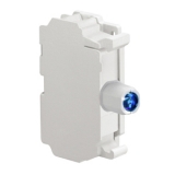 LPXLPSB6 Светодиодный индикатор для кнопочных пультов типа LPZ, с постоянным свечением, с полной защитой от повыш. напряжения, с пружинным подключением, питание 12…30V AC/DC, цвет синий