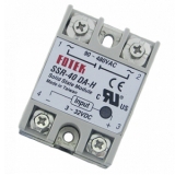 SSR-40DA-H  1-фазное твердотельные реле 40A, U вх. упр. 3-32VDC (вкл/выкл реле), Uвых 90-480VAC, переход через 0