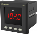 SI74-CJ 5А К 1RS485 2DO Амперметр 1-фазный,тип индикатора - LED, питание АС/DC 80-270В, размеры лицевой панели 74х74 мм, вырез в щите 67x67 мм, Выходы: RS485 (протокол Modbus-RTU), 2 реленых выхода 5A, 250VAC, IP64, T -40..+70C