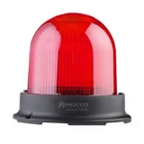 SNT-1215-1 Сигнальный маяк 125 мм, куполовидный, монтаж на поверхность, 5 режимов свечения, Красный, 12-24V AC/DC, IP65.