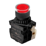 S2PR-P3RABL Кнопочный выключатель, с подсветкой, выступающего типа, 22/25, красный, 1 НО, 1 НЗ, 110VAC/10A, 220VAC/5A, СИД 100-220VAC