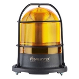 SNT-120-KFS-3 Сигнальный маяк 100 мм, куполовидный, монтаж на поверхность, 5 режимов свечения, Жёлтый, 85-260V AC/DC, IP65.