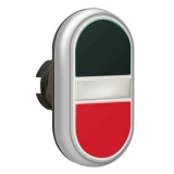 LPC BL7112 Толкатель двойной кнопки без фиксации c возможностью подсветки, (без крепежного основания ..AU120), цвет: черный/красный, IP66, IP67, IP69K