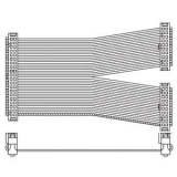 UC-ET010-24C Шлейф 1м с разъемами IDC 40p-2x20p