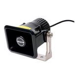 MSP-LBM-FF(B) 12VDC Электронная рупорная сирена, для монтажа на крепление, размер 110 мм х 88 мм х 135 мм, питание 100-240VAC, звуковое давление 100 + 5 дБ, IP65, цвет черный