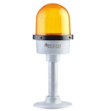 SNT-DU12522-3 Сигнальная лампа в алюминиевом корпусе со стойкой, стробоскопический эффект, Жёлтый, 85-260V AC/DC, IP65.