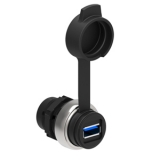 LPCD01L050 Интерфейс USB разъем, соединение типа A-A "мама". Переходник под диаметр отверстия d=22мм, с кабелем длиной 0,5 м