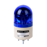 MLG-01-B Сигнальный маяк d=66×115мм, монтаж на шпильках 3×M4, модуль с лампой накаливания (BA15S) вращающегося свечения: синий, питание 12VAC/DC, IP42