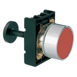 8LM2TR1004 Нажимная кнопка с пружинным возвратом, плоская, в комплекте с монтажным основанием и стержнем, красная