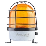 SNT-D12513-B-KFS-3 Сигнальная лампа в алюминиевом корпусе, стробоскопический эффект, Жёлтый, 12-24V AC/DC, IP65. Зуммер