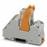 RIF-2-RPT-LV-230AC/4X21 Релейный комплект с разъемами рush-in, состоящий из: (Колодка - RIF-2-BPT/4X21 - 2900934, +  реле REL-IR4/L-230AC/4X21 - 2903688 + защитный модуль RIF-V-120-230 UC - 2900948) реле с силовыми контактами, вставного индикатора / подав