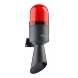 SNT-B710-1 Светодиодная электронная сирена, Цвет Красный, режим работы - только мигающий, звук только прерывистый, Мощность звука до 103дБ, 24V DC,150mA, вес 200гр. IP65