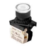 S2PRU-P3W Толкатель кнопки с возможностью установки подсветки. диаметр 22/25 мм, цвет белый, без надписи Push, (без блоков контактов)