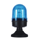 MS66G-T00-B Сигнальный маяк d=66х97мм, монтаж на пластиковой опоре, LED модуль вращающегося свечения: синий + зуммер 80дБ, питание 12…24VAC/DC, IP52