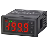 M4NN-DV-12 Вольтметр, постоянное напряжение от 200 mV до 600VDC, выход PNP с открытым коллектором (OUT1, GO, OUT2), размер 48х24 мм, 4 знака, питание прибора 5-24VDC