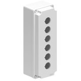 LPZM6A8 Корпус для пультов управления на 6 кнопок d=22 мм, металл, серый, 80х230х73 мм, отверстия в один ряд