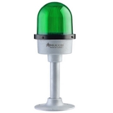 SNT-DU12522-2 Сигнальная лампа в алюминиевом корпусе со стойкой, стробоскопический эффект, Зелёный , 85-260V AC/DC, IP65.