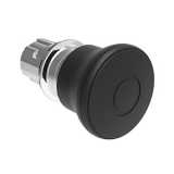 LPSB6742 Грибовидная, нажимная кнопка Platinum, диаметр 40 мм, металлическая, с фиксацией, возврат оттягиванием, цвет черный, для простой остановки, (без крепежного основания LPXAU 120M)