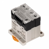 PWR276024L Релейный модуль на DIN-рейку, контакты 2НО, Ток: 25A, материал контактов AgSn, катушка 24VDC.  (аналог Shenler RGF2BD024L)