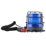 SNT-F915-B-KFS-4 Сигнальный маяк с разъемом для прикуривателя, магнитный, стробоскопический эффект, Синий, 12-24V AC/DC, IP65. Зуммер