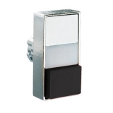 8LM2TBL7214 Толкатель двойной кнопки нажатия с возможностью установки подсветки, в металлическом корпусе, без фиксации, с 1 выступающей и 1 утапливаемой кнопками, (без крепежного основания ..AU120), цвет кнопок: белый/черный