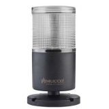 SNT-7013-DB1-5 Светосигнальная колонна, 70 мм, 1 секция, эффект вращения, зуммер, 12-24V AC/DC, Белый, IP65