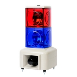 MSGS-220-RB 220VAC Маячковая колонна с сигналом тревоги, сиреной и мелодией 100 дБ, питание 220VAC, 2 секции