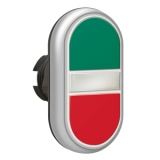 LPCBL7113 Двойная кнопка нажатия с белой подсветкой, цвет зеленый/красный