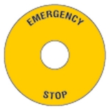 8 LM2T AU113 Пластиковый диск для грибовидных кнопок EMERGENCY-STOP, 90mm