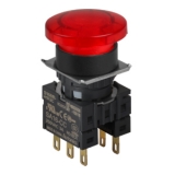 S16BR-H1R2C RED/2C Грибовидная кнопка, 16 мм